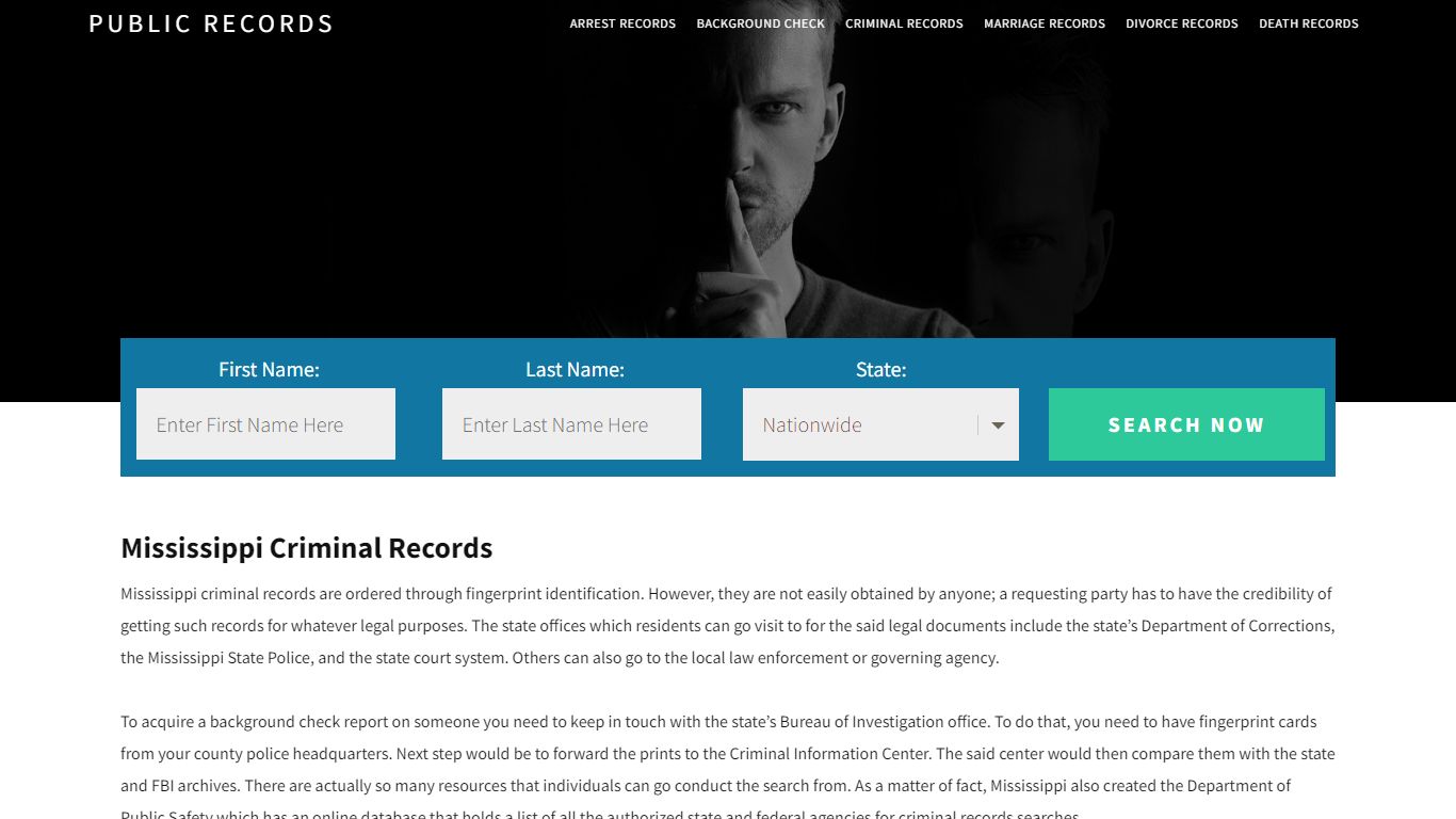 Mississippi Criminal Records - Public Records